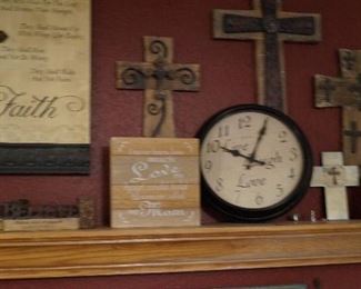 clocks, Crosses, wall decor