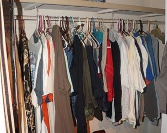 Mens clothing, mostly M-L