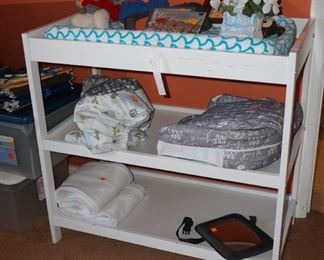 Baby changing table and portable soft booster seat