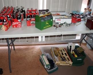 Jaguar Coca Cola bottles, a bit of train stuff, a few tractor trailer trucks, Jacksonville Suns souvenirs