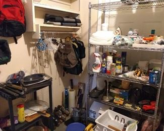 Cleaning goods and the kitchen is so little, we moved part of the kitchen goods to the utility room