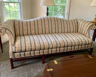 Gorgeous Sheraton Style, Camelback Sofa (furniture is in perfect condition)
