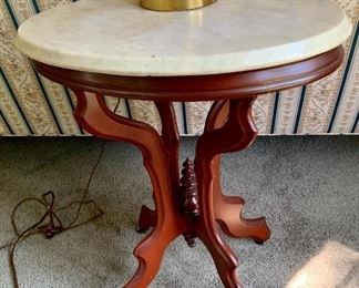 Lovely Victorian, side table with marble top