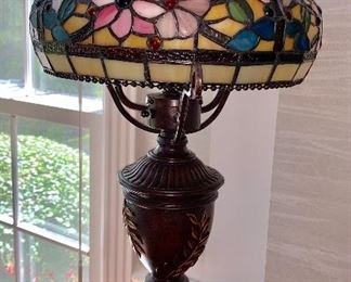 Beautiful stained glass lamp - light off