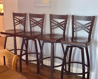 4 bar swivel  Bar or Counter stools - like new