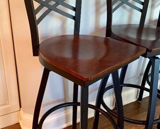 4 bar swivel stools - like new-close up