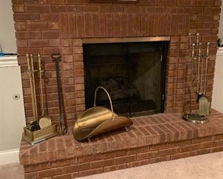 Brass fireplace accessories 