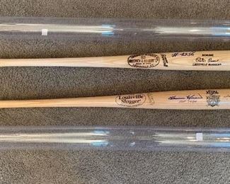 Pete Rose - Philadelphia Phillies Louisville Slugger bat #4256 and  Harmon Killebrew Minnesota Twins 1984 Louisville Slugger bat  -- both w/case