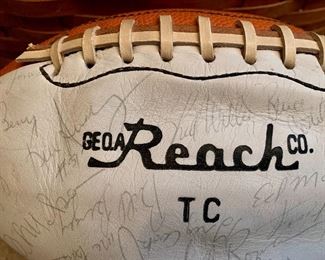 Autographed football by the 1973 Cincinnati Bengals 