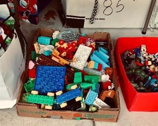  Legos, superhero figures, buzz lightyear, -  there are lots more toys not shown in these pictures. 