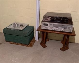 Vintage 8-Track and Record Player