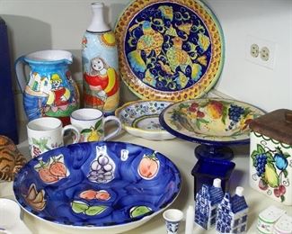 Platters, bowls and pottery from Italy, Portugal and Spain