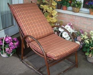 Primitive bentwood lounging chair