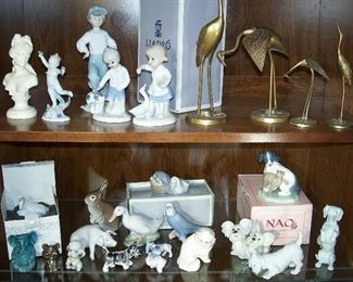 Lladro and other porcelain figurines