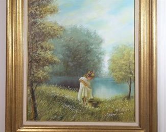 Original oil painting on canvas by Harriman