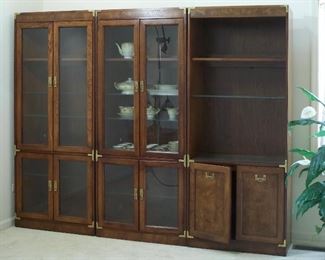 3-piece modular china cabinet, book shelf display unit