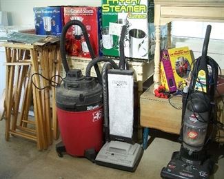 Vacuums, directors chairs, turkey fryers, dog accessories