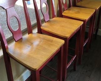 Set/4 Bar Stools (one in need of repair)