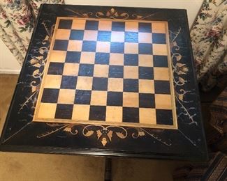 Antique Checker Table