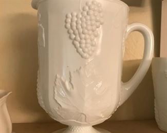 milkglass grape pitcher