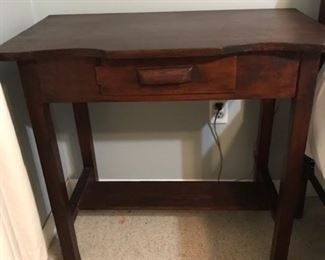 hand-crafted side table with drawer