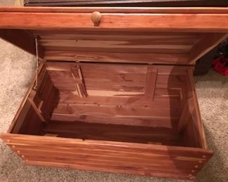 cedar trunk interior.  there is an insert that's not pictured