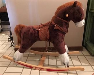 stuffed rocking horse