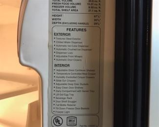 refrigerator info label