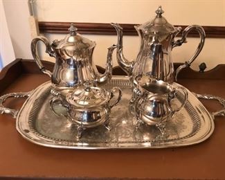 4 pc silver-plate serving set