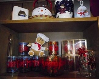 Mid Century Christmas Bar Ware