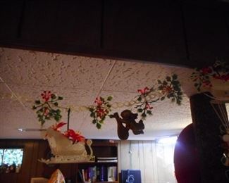 Decorated ABOVE..plastic Sleigh