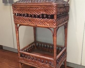 Heywood Bros Wicker Sewing Basket