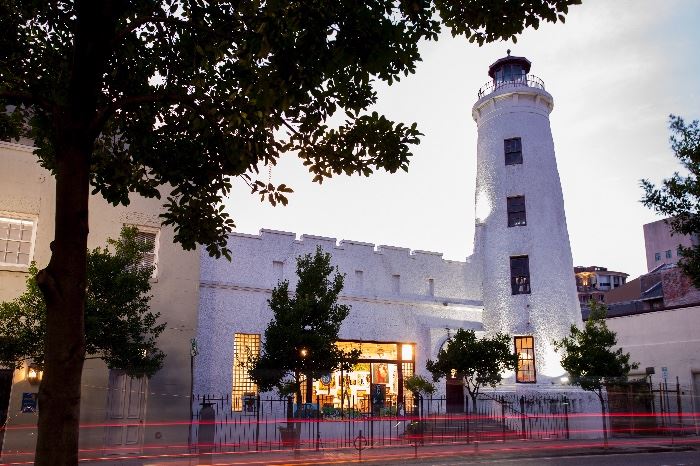 The historic Lighthouse on Camp St