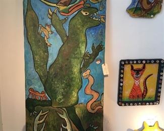 Local artist Larry Nevil door