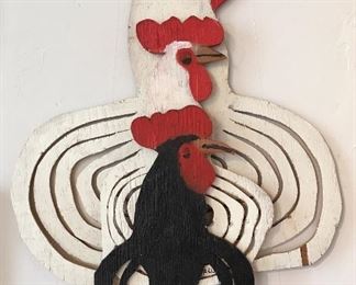 Earl Swannigan, Hudson NY artist chicken triptych 