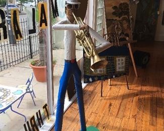 Local artist, Charles Gillam sculpture musician