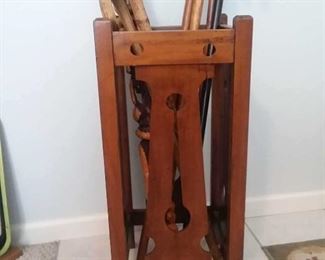 Mission umbrella stand, circa 1910, excellant codition - appraised at $225. Will sell with all canes. Make best offer.