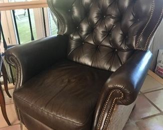 Leather recliner