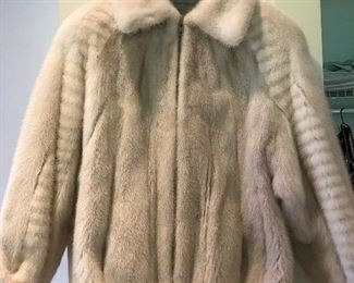 White fox fur jacket 