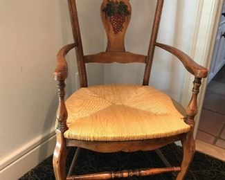 Rush-seat arm chair