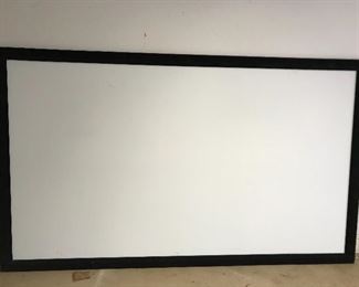 Large (9’ by 5’6”)  projection screen 