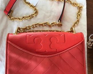 Tory Burch red leather purse 