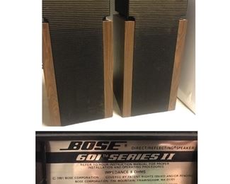 Vintage Bose 601 series II speakers 