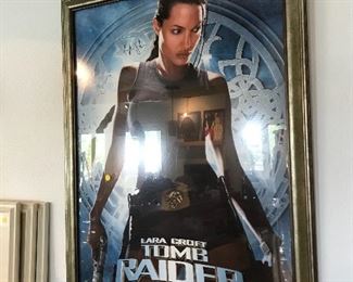 Autographed by Angelina Jolie Tomb Raider movie poster