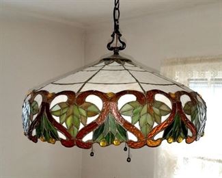 Slag glass hanging lamp