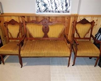 Eastlake settee and two matching chairs...gorgeous and in great condition! $225 all 3 pieces