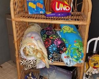 Wicker bookcase $20