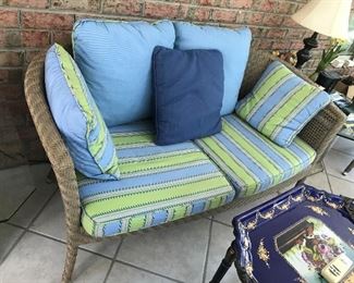 Wicker Loveseat (with cushions) $ 88.00