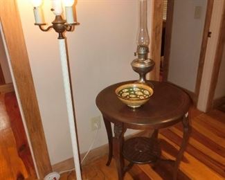 Floor Lamp, and unusual side table