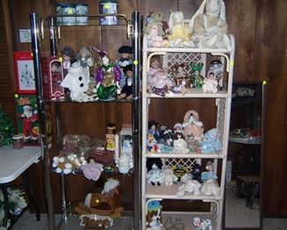 SEVERAL DOLLS SOME PORCELAIN